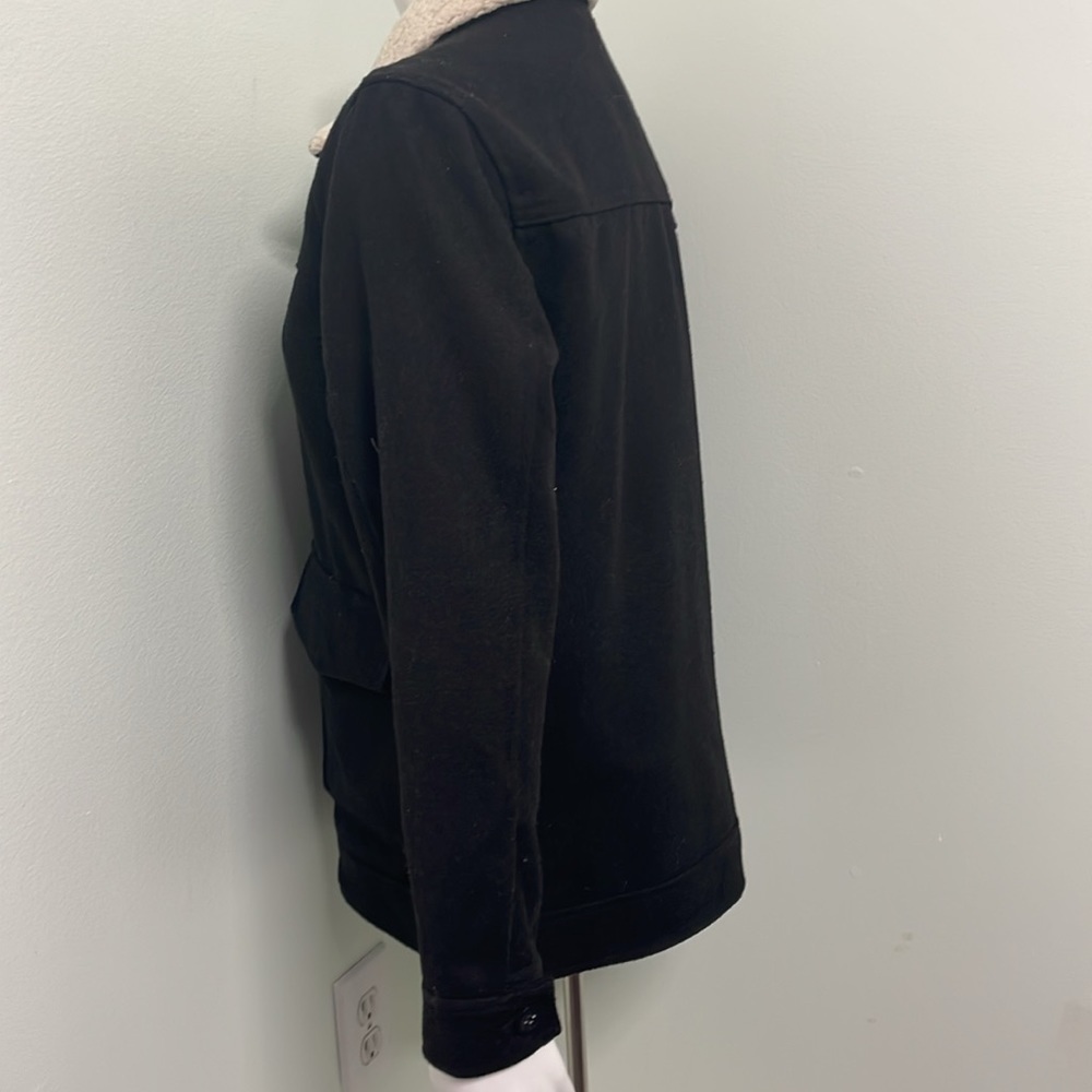 Old Navy Boys Black Wool Zip Up Lined Jacket XL - Picture 4 of 10